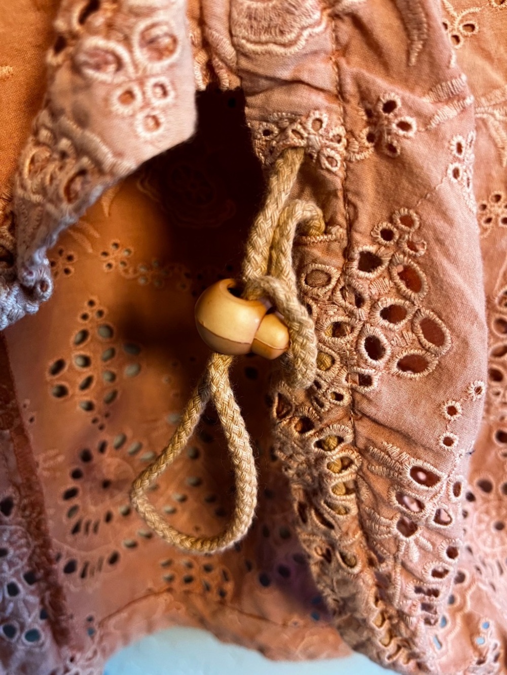 *Sundance* Moonlight Terracotta Eyelet Jacket Size Petite Medium *NWOT* - Picture 4 of 10